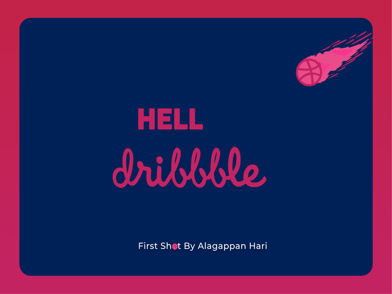 Hello Dribbble!! alagappanhari anime ball first shot hello invite