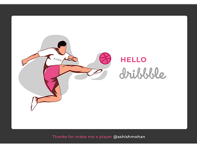Football Dribbble Player alagappanhari ball debut dribbble football hello invite kick