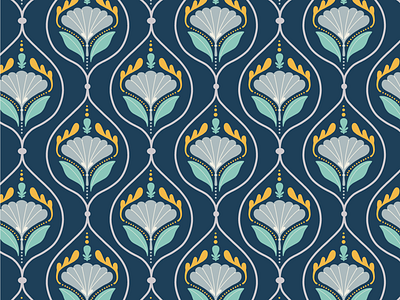 Flower Drops design flowers illustration pattern surface design