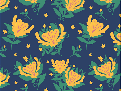 June floral illustration pattern surface design