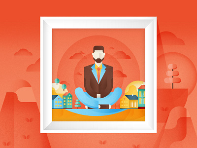 Meditation vector