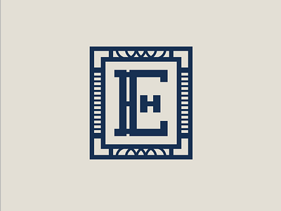 Hotel Elkhart Monogram brand identity branding hospitality icon logo logo design