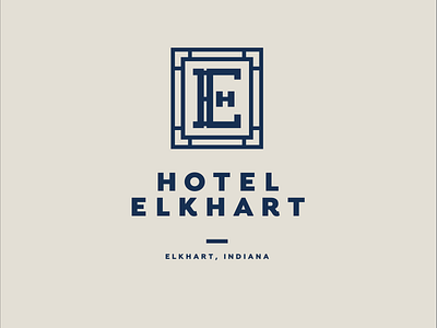 Hotel Elkhart Logo brand identity branding hospitality logo logo design logo designer