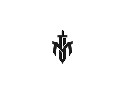 M + letter + sword Logo (personal branding)