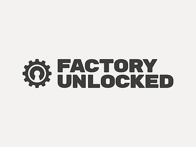 Factory Unlocked factory logo typography unlocked