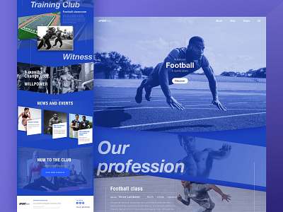 SPORTmet - landing page banner ad homepage site interface ui webdesign website