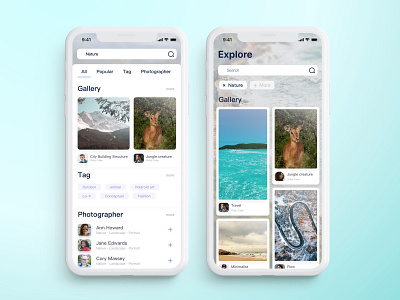 #022 - Search clean daily ui explore gallery keywords mobile photo photograhy simple tag ui ui challange white