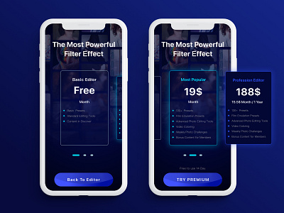 #030 - Pricing blue daily ui interface mobile premium price pricing ui ui challange