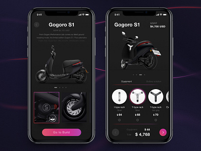 #33 - Customize Product | Gogoro app app design brand clean concept customer customize product daily ui design gogoro ios mobile moto product sketch ui ui challange ux