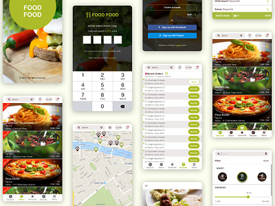 Food Market - Mobile App Views