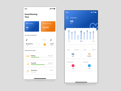 Health checker app design fitness fitness app illustration mobile uidesign ux