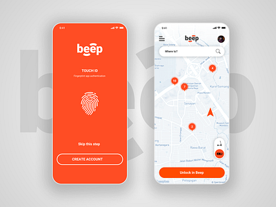 Beep “semi-dockless” electric scooter app.