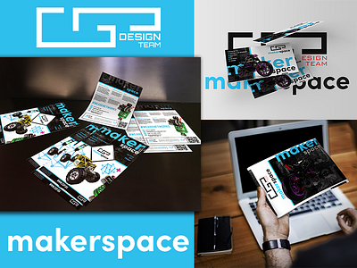 CGP Maker Space brand material. brand brouchure business card design flyer graphic design print