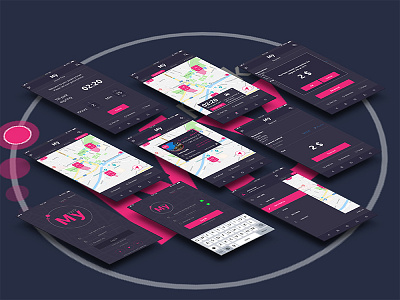 Parking Assistant APP adobe xd app design design ui ui design uiux wireframe