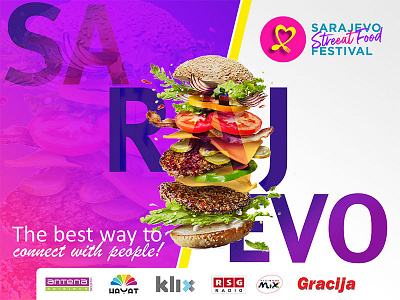 Sarajevo Street Food Fest Banner banner bosnia burger design food graphi design graphics sarajevo