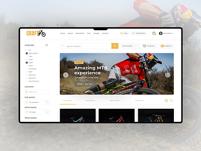 Craft Bike Land Page bike designer landpage sport ui uiux web webdesign