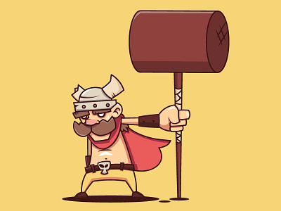 Styrr character illustration vector viking