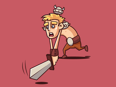 Leyw character illustration sword vector viking