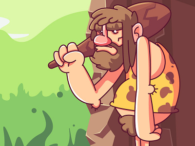 caveman caveman character illustration vector