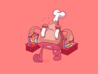 Meat character illustration