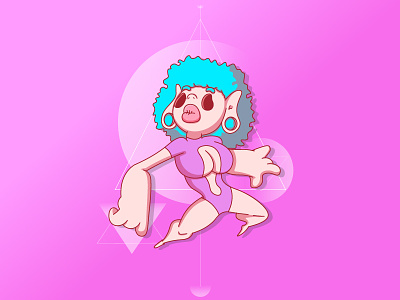 Space girl 2d character characterdesign design illustration vector
