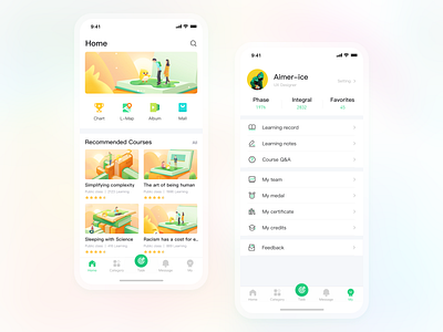 oppo university app app branding flat illustration ui