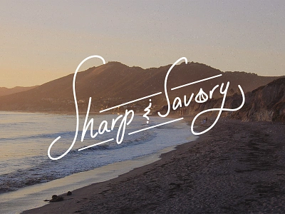 Sharp & Savory coastal cursive fashion food illustrator lettering toronto typography