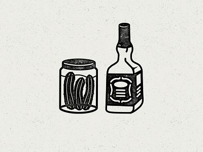 Jar O' Pickles & Whiskey icon icons illustrator jack daniels jar pickles whiskey