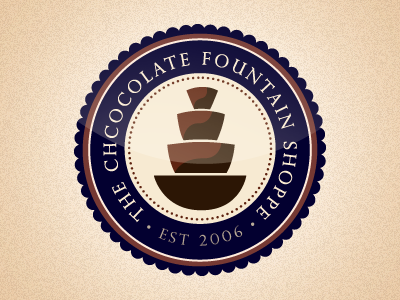 The Chocolate Fountain Shoppe Logo Concept - Colour