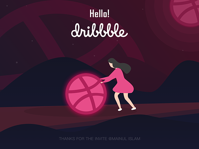 Hello Dribbble!! design illustration