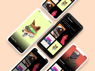 Wallpaper Network - Mobile App app dailyui minimal ui ui ux ui ux design