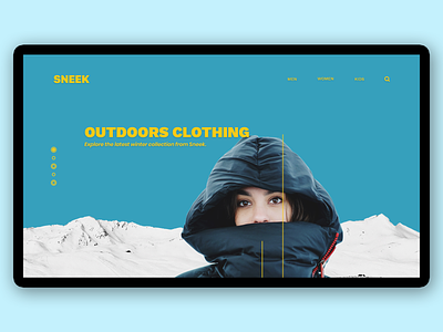 Sneek - Outdoor clothing website dailyui design ui web website
