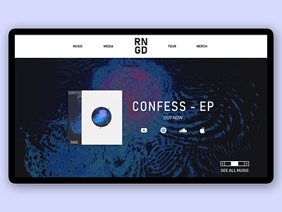 RNGD - Music producer landing page dailyui design ui web website
