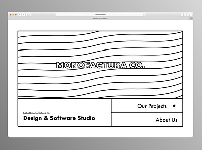 MONOFACTURA - Landing Page branding design flat illustration minimal typography ui vector web website