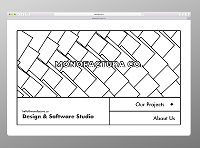 MONOFACTURA - Landing Page (Variant) branding design flat illustration minimal typography ui vector web website