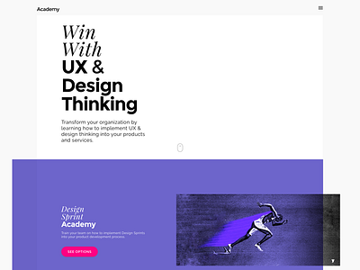 Homepage Large V2 Dribbble design thinking minimal ui ux