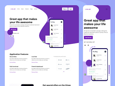 App Landing Page Theme bootstrap bootstrap 4 bootstrap theme landing page landing page design ui