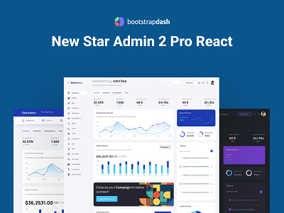 Star Admin 2 Pro React bootstrap bootstrap5 dashboard design product