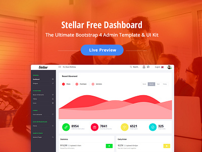 Stellar Bootstrap 4 Admin template