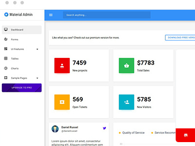 Free Material Design Admin Template admin admin template design material material admin material free product saas template