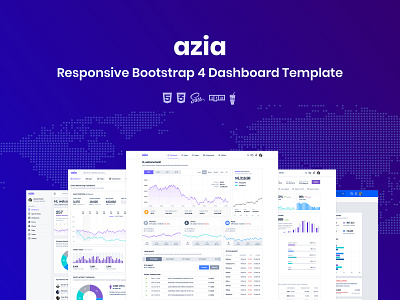 Azia Admin Dashboard bootstrap 4 campaign chart cryptocurrency event executivesaas finance graph helpdesk management monitoring product design sales typography ui ux web analytics web design webapp website