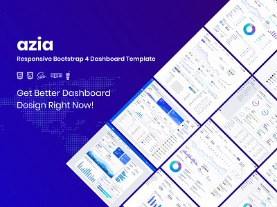 Azia Admin Dashboard admin panel admin template analytical app bootstrap cards chart components crm flat graph pie chart product sidebar table template ui ux webapp website