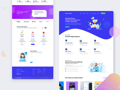 Marshmallow bootstrap 4 concept design free ilustration interface design landing page landing page design page site ui user experience ux vector webapp website website concept website design