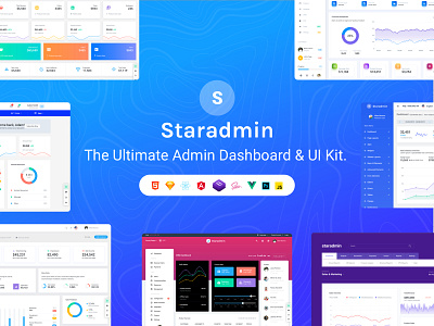 Star Admin Pro admin dashboard analytics angularjs bootstrap bootstrap 4 chart components dashboard ecommerce design flat graph html5 product reactjs saas design vuejs webapp website widget