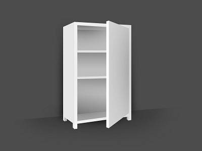 Empty Cabinet cabinet graphic illustration