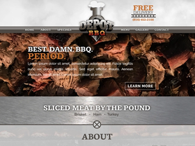 Depot BBQ - User Interface ui design user interface