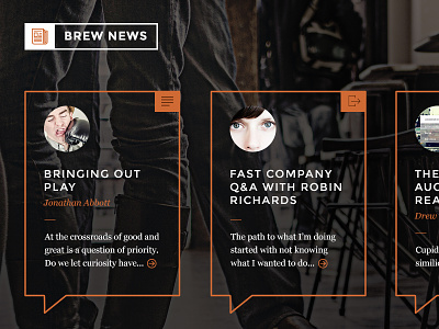 Brew Themed Digital Agency Teaser beer icons layout orange photography playful responsive ui web whimsy yellow