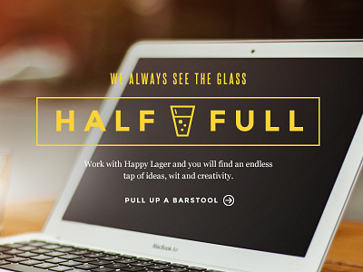 Happy Lager agency bar beer craft modern photography ui warm website