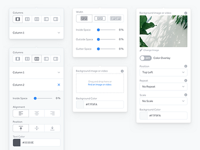 Section Popovers alignment background image column dials expand form form design popover position section spacing ui ux