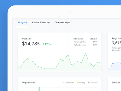 Analytics 2.0 analytics blue data finance green net number ui ux widgets